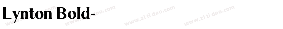 Lynton Bold字体转换
